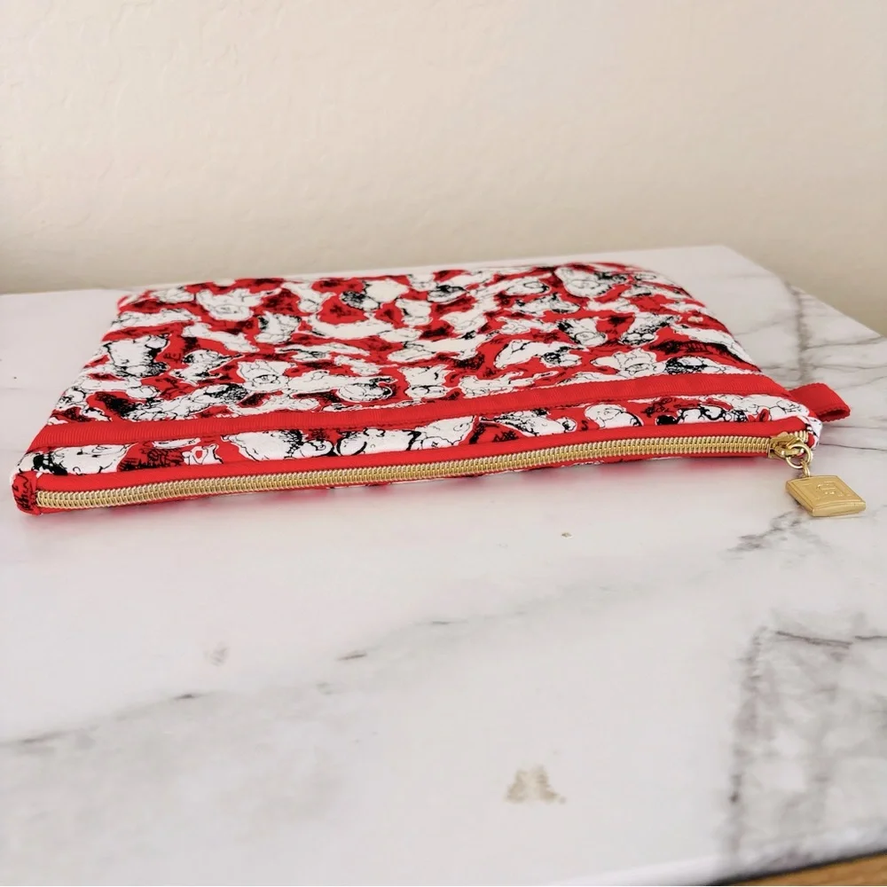 Carolina Herrera Neiman Marcus‎ Target Cosmetic Jewelry Pouch Dog Theme Zip